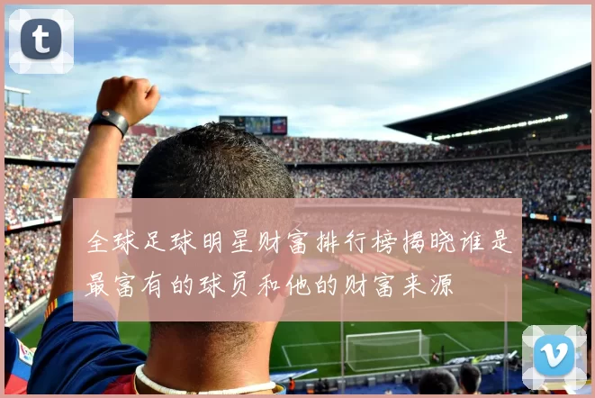 全球足球明星财富排行榜揭晓谁是最富有的球员和他的财富来源